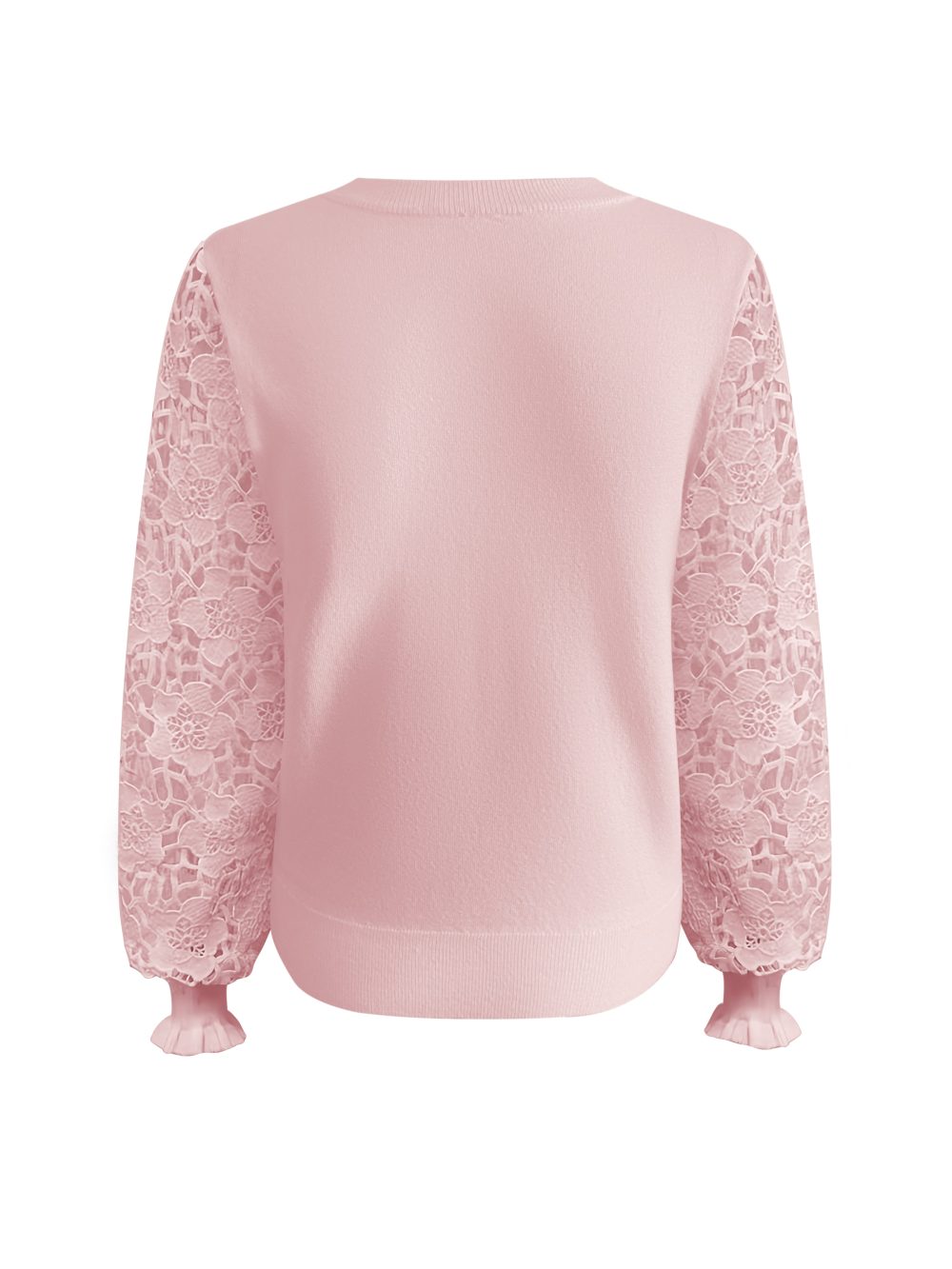 Triple Nine - Sweater With Lace Sleeves - Pink | Morgen in huis!