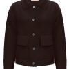 Triple Nine - Jacket fluffy with pockets - Dark Brown