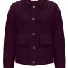 Triple Nine - Jacket fluffy with pockets - D. Purple