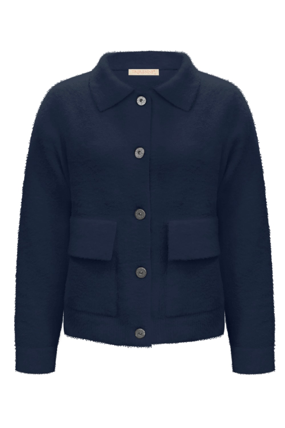 Triple Nine - Jacket fluffy with pockets - Navy