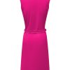 Triple Nine - Dress cut sleeves with zip and belt - Fuchsia