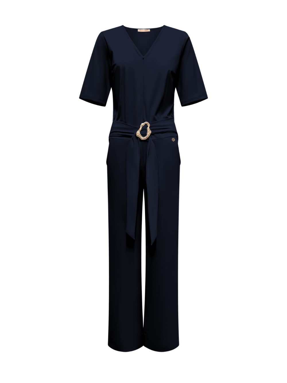 Triple Nine - Jumpsuit short sleeves v neck with zip - Navy