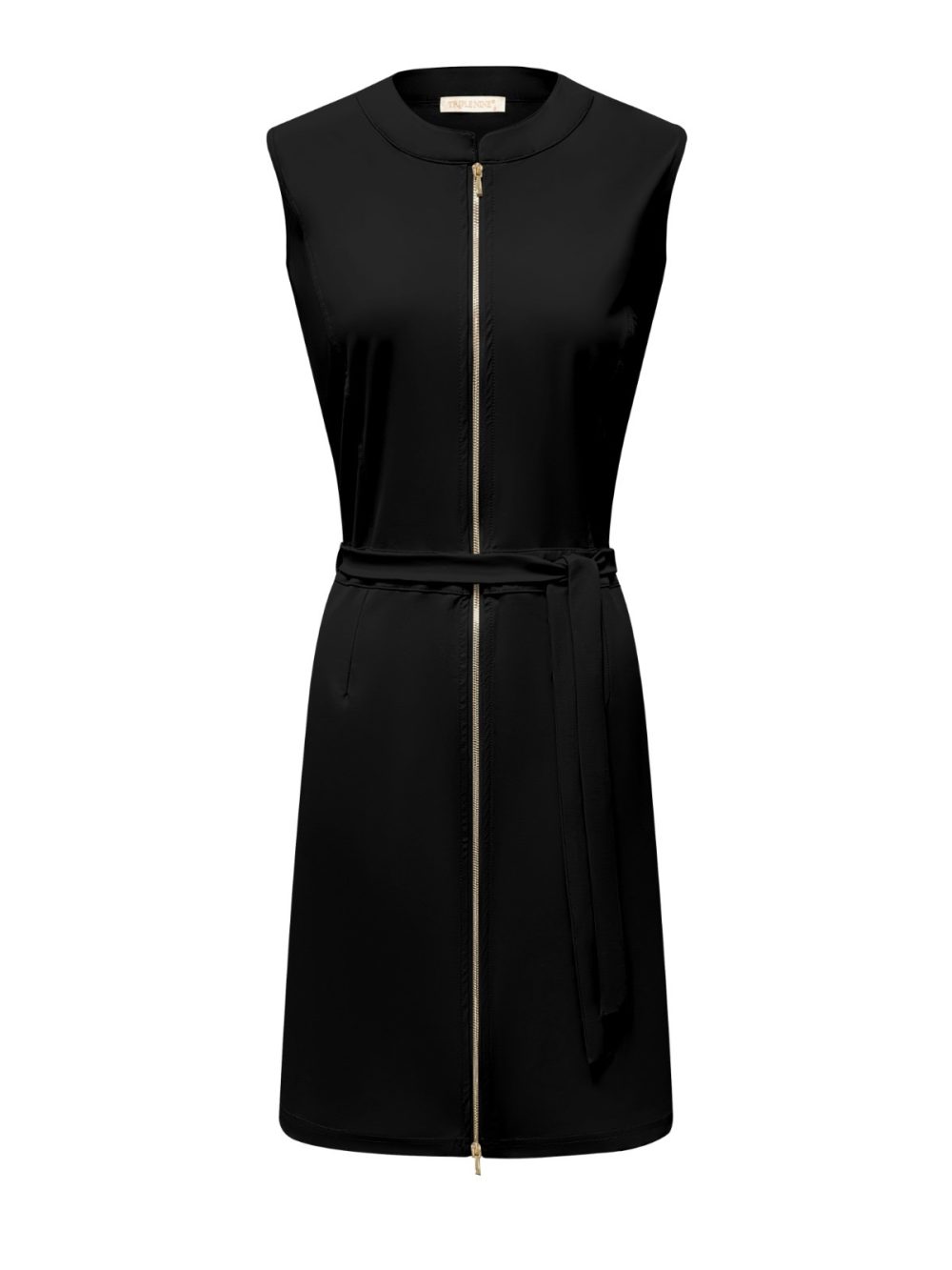 Triple Nine - Dress cut sleeves with zip and belt - Black