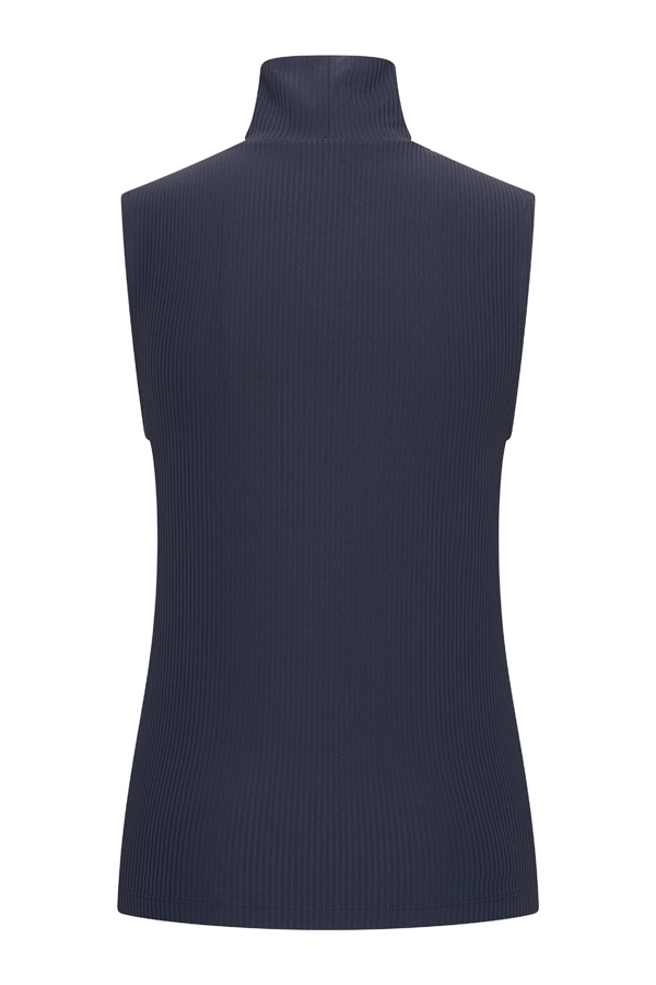Mi Piace - Top Collar Ribbed - Dark Blue