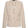 Mi Piace - Blazer Classic Stripe Print - Latte