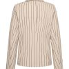 Mi Piace - Blazer Classic Stripe Print - Latte