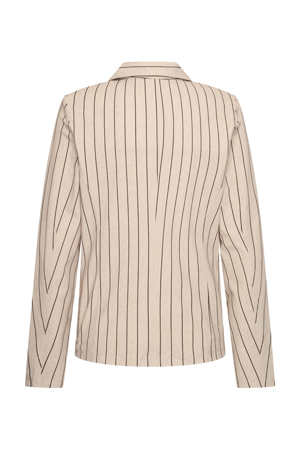 Mi Piace - Blazer Classic Stripe Print - Latte