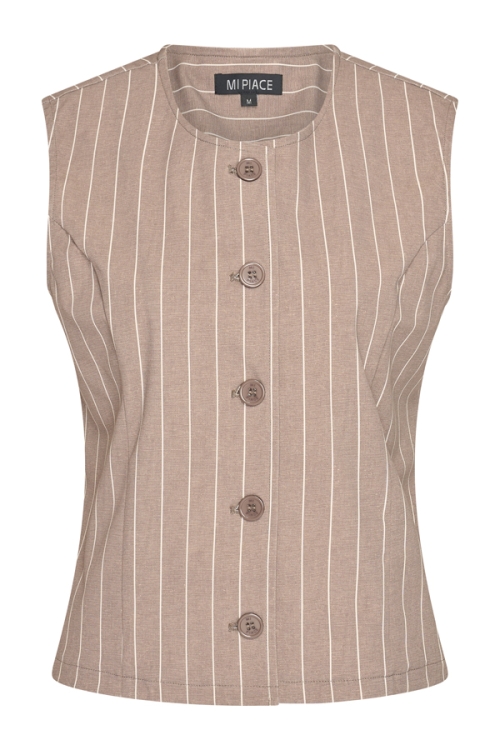 Mi Piace - Gilet Classic Stripe Print - Falcon