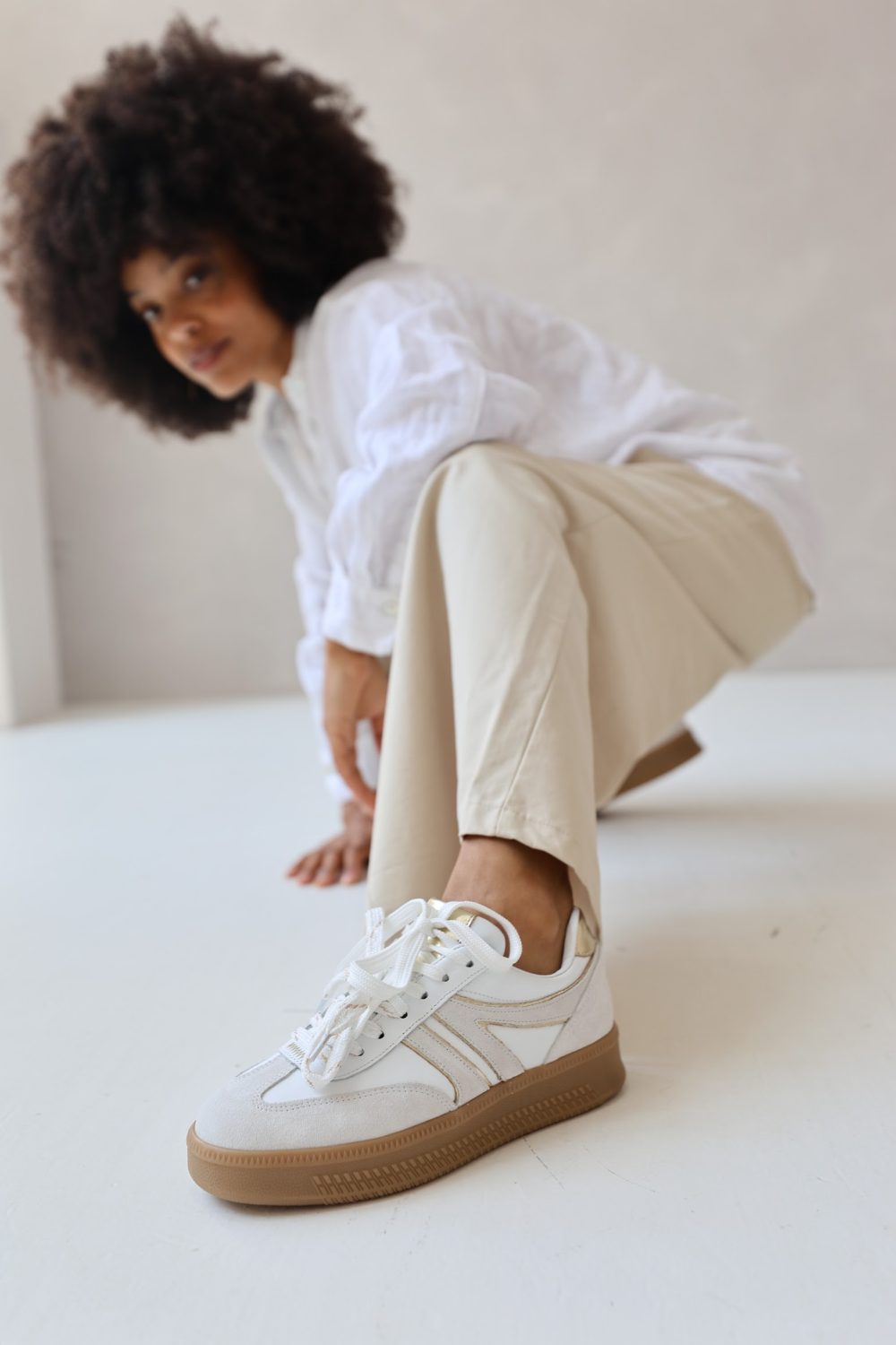 Babouche - Jilly Sneakers - White/Gold