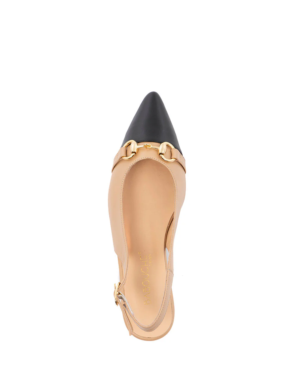 Babouche - Selly Pump - Black/Beige | Morgen in huis!