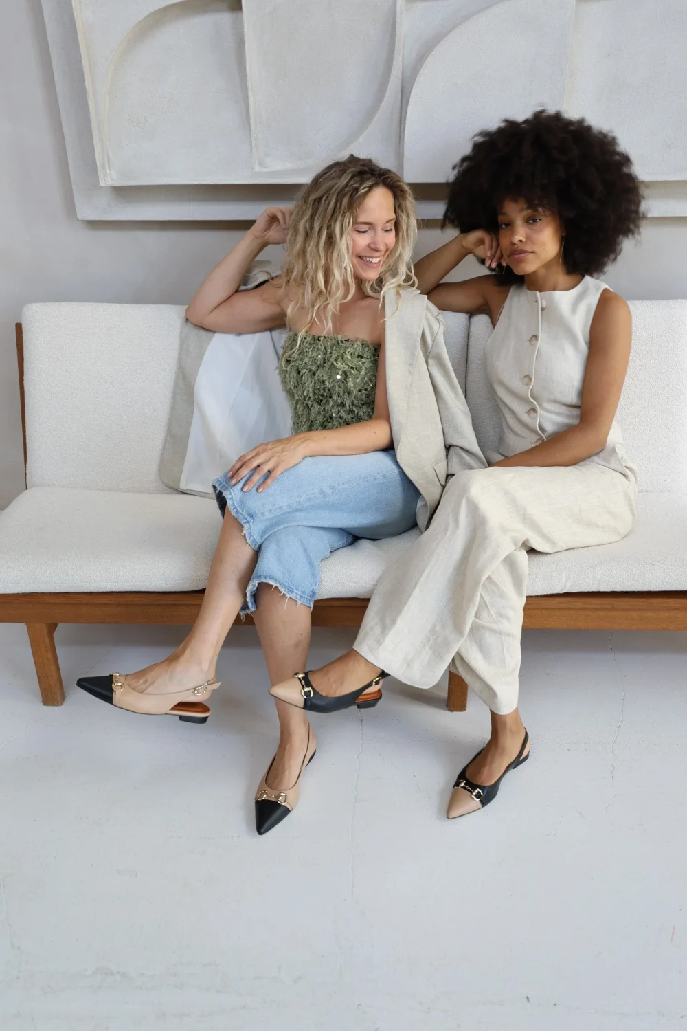 Babouche - Selly Pump - Black/Beige | Morgen in huis!