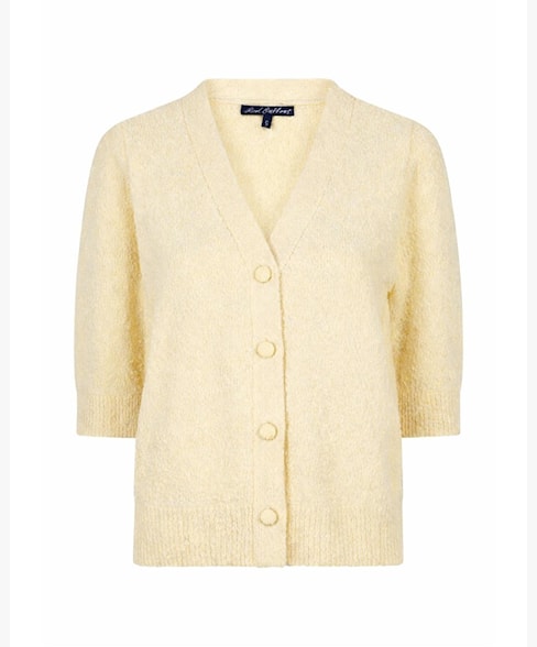Red Button - Cardigan Popcorn - Butter Yellow