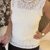 Mi Piace - Top Lace Sleeveless - Off White