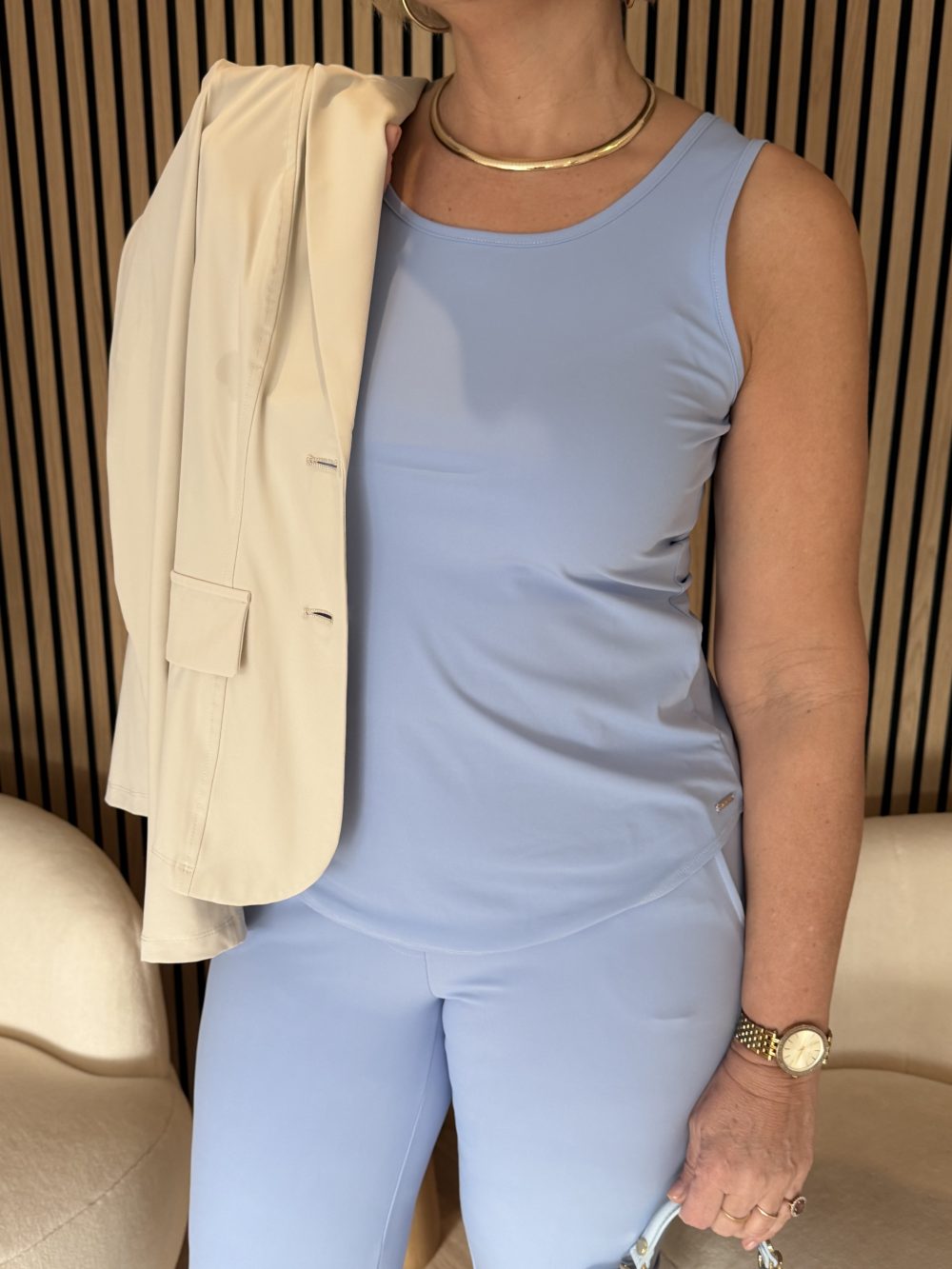 Mi Piace - Singlet - Lavender Blue