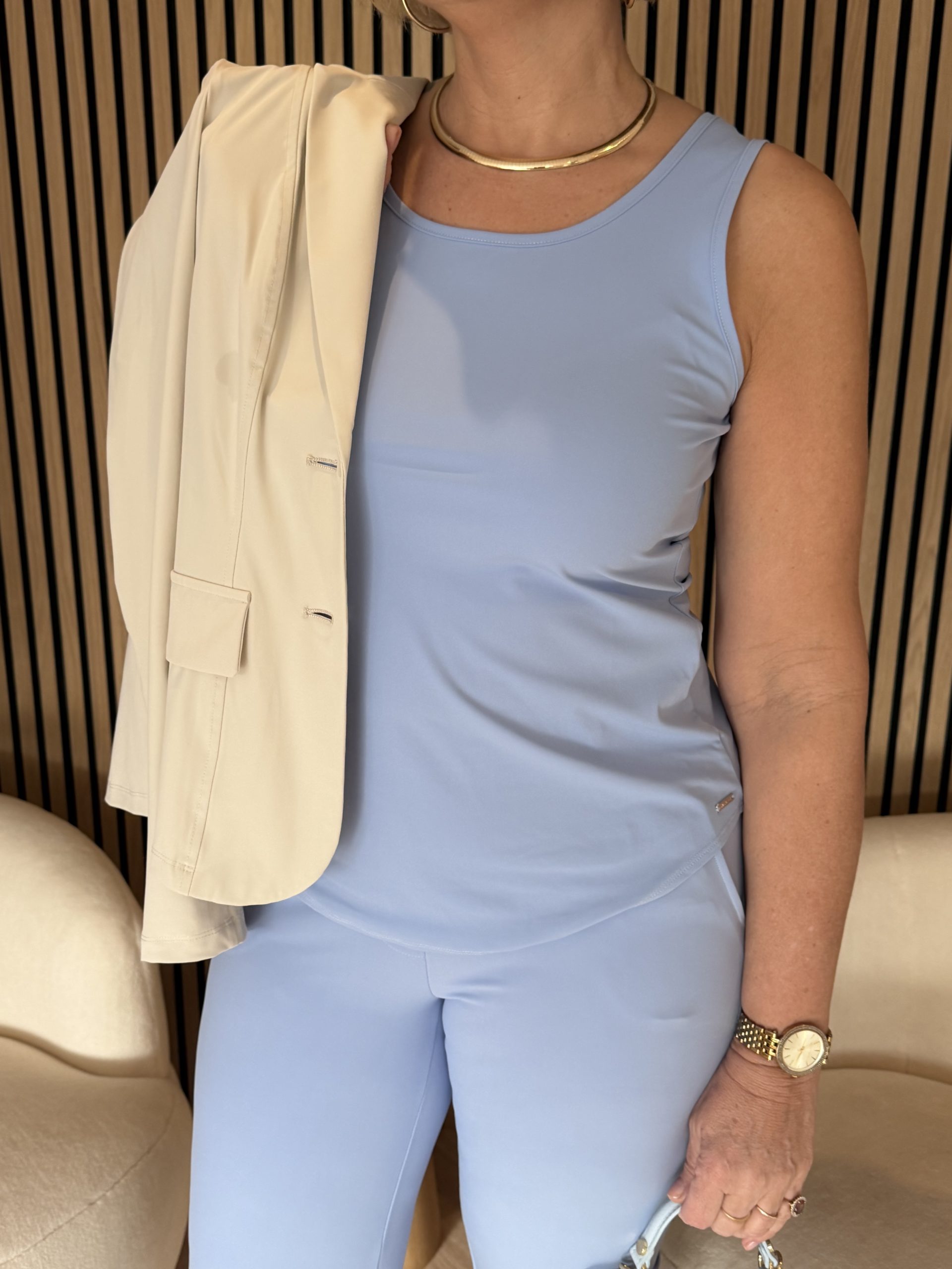 Mi Piace - Singlet - Lavender Blue