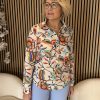 Mi Piace - Blouse Embroidered Bloom Print - Multicolour