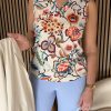 Mi Piace - Top Embroidered Bloom Print - Multicolour - 2