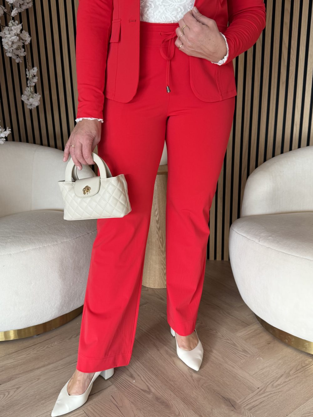 Mi Piace - Broek Straight - Red