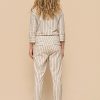 Mi Piace - Jumpsuit Heavy Classic Stripe Print - Latte