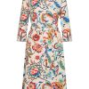 Mi Piace - Dress Embroidered Bloom Print - Multicolour - 1