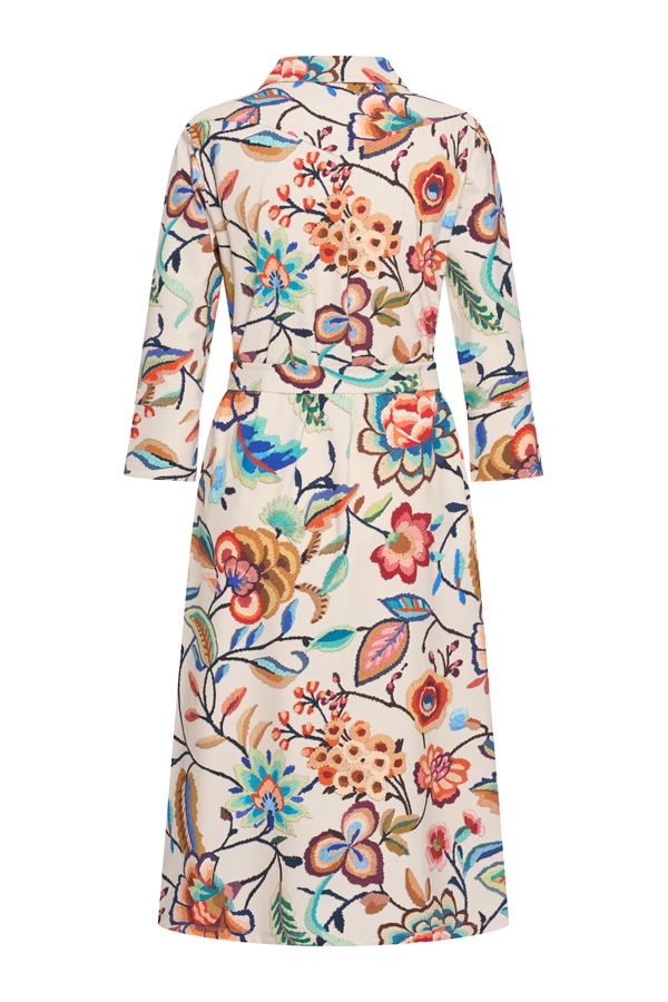 Mi Piace - Dress Embroidered Bloom Print - Multicolour - 2
