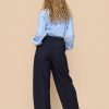 Mi Piace - Balloon Trousers Bonded - Dark Blue - 4