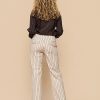 Mi Piace - Trousers Heavy Classic Stripe Print - Latte