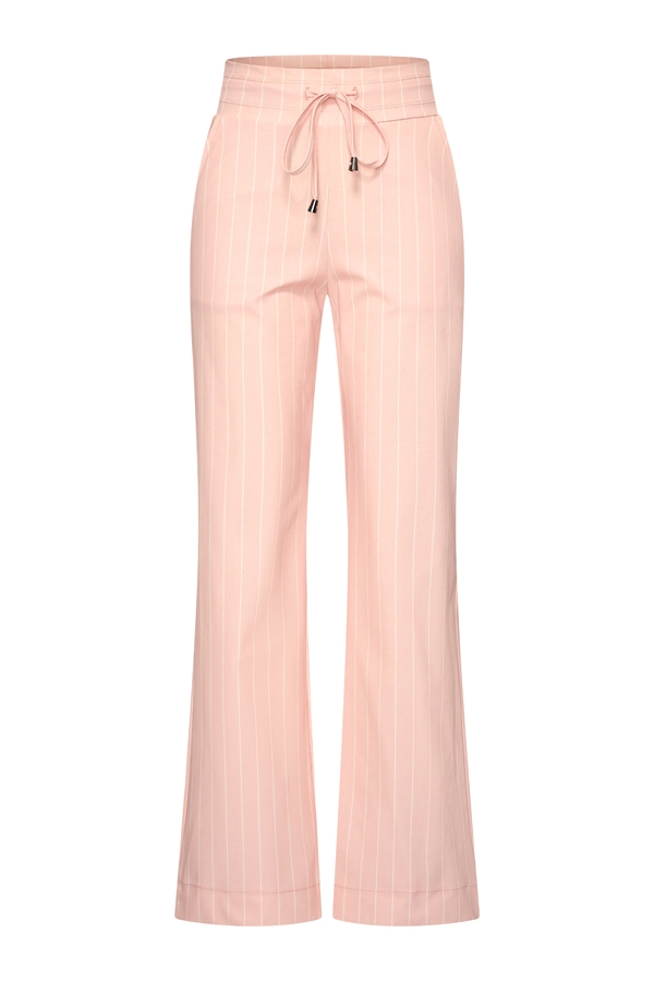 Mi Piace - Trousers Heavy Classic Stripe Print - Mellow Rose