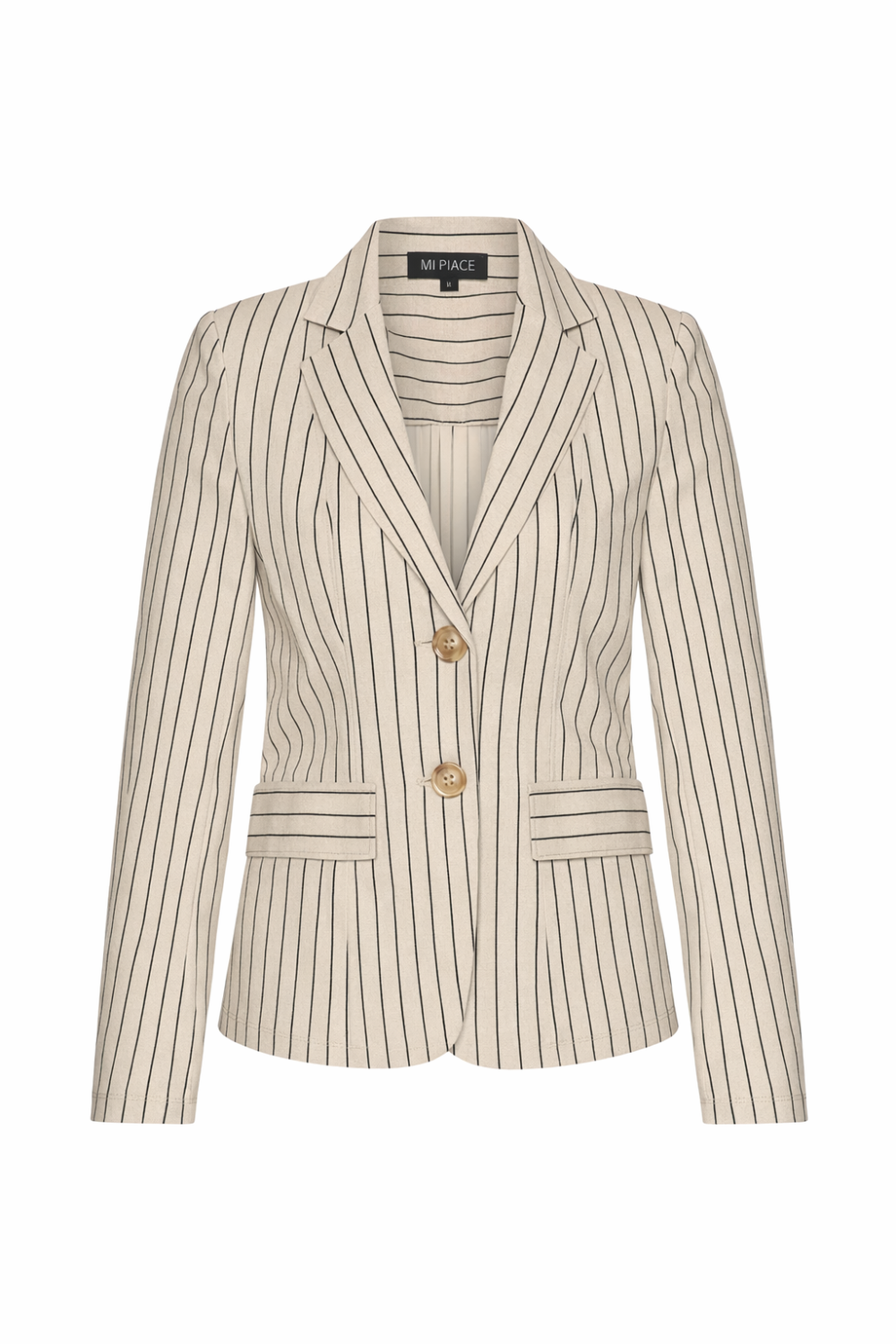 Mi Piace - Blazer Classic Stripe Print - Latte