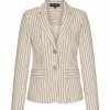 Mi Piace - Blazer Classic Stripe Print - Latte