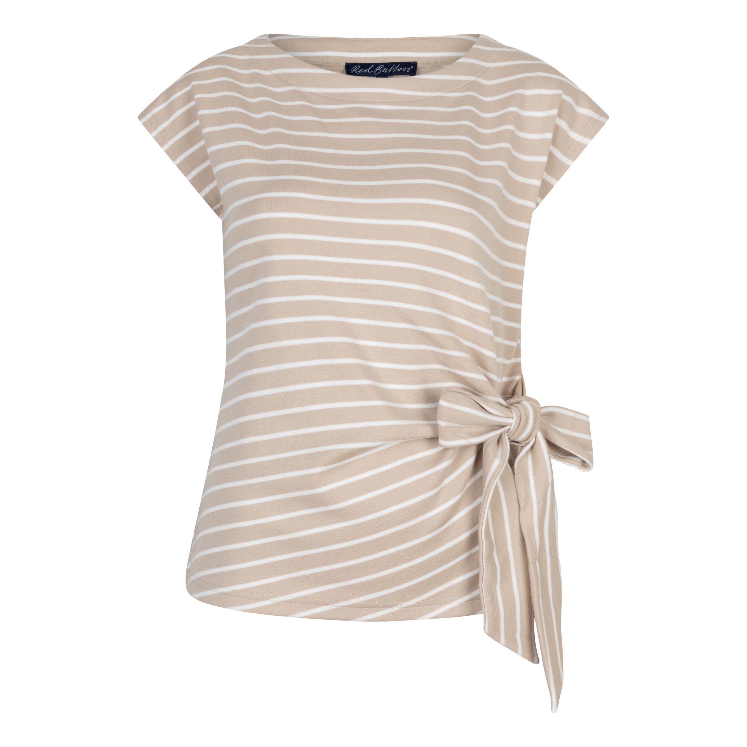 Red Button - Terry Stripe with knot - Pebble