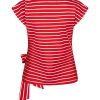Red Button - Terry Stripe with knot - Red