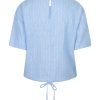 Red Button - Skyler Linen/Visc Pinstripe - Light Blue