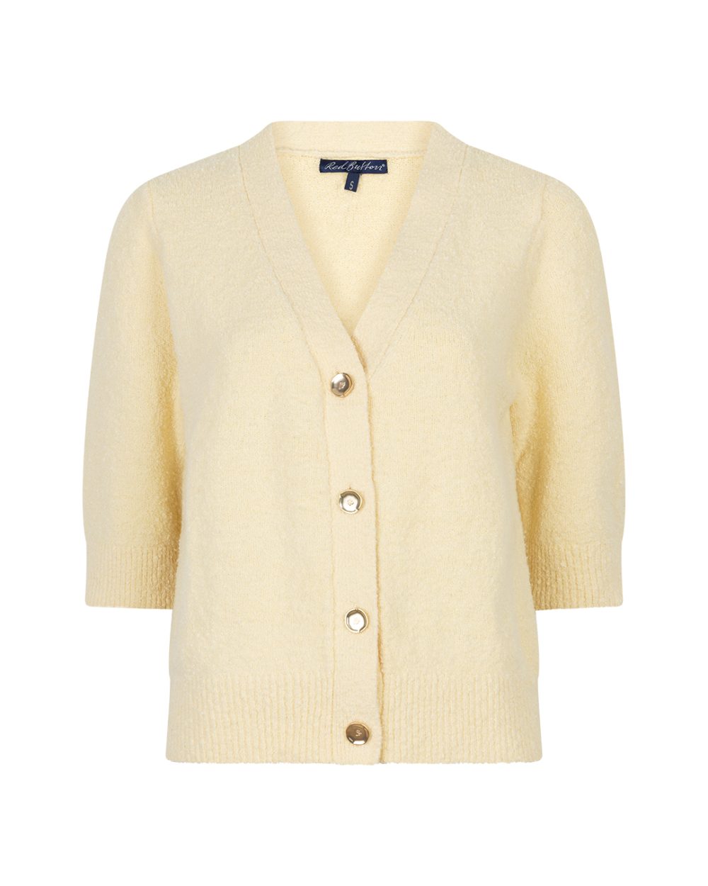 Red Button - Cardigan Popcorn - Butter Yellow