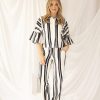 Kimara - Senna Travel Blouse - Stripe a Pose