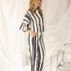 Kimara - Senna Travel Blouse - Stripe a Pose