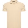 Mi Piace Heren - Men V Neck Polo Shirt - Sand