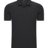 Mi Piace Heren - Men Zip Polo Shirt - Black