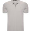 Mi Piace Heren - Men Zip Polo Shirt - Elephant Grey