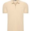 Mi Piace Heren - Men Zip Polo Shirt - Sand