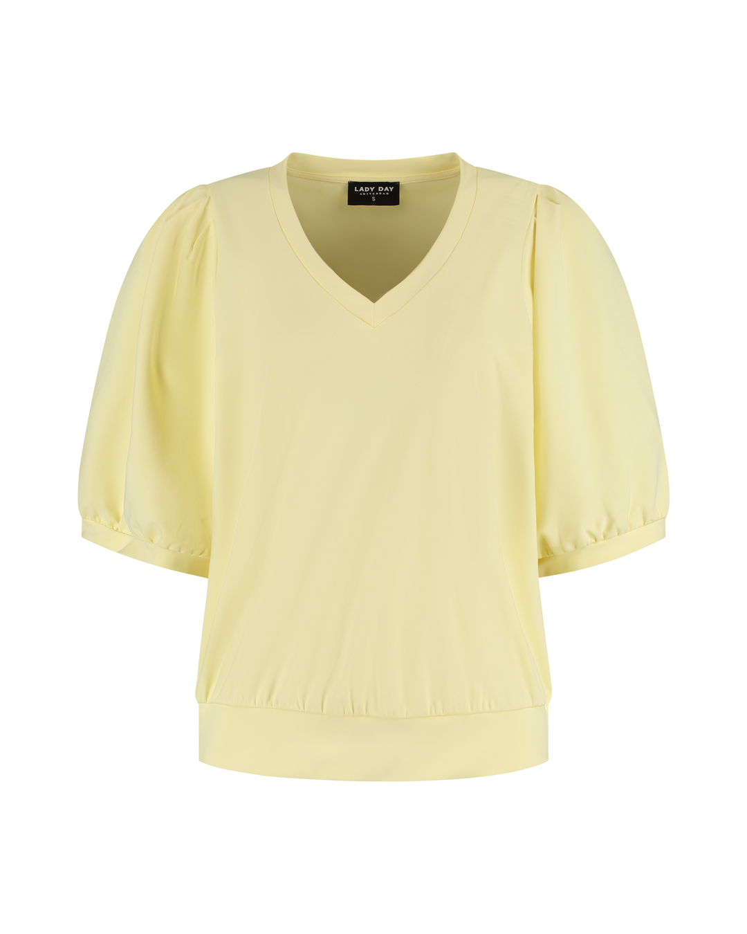 Lady Day - Amie-V Top - Butter yellow