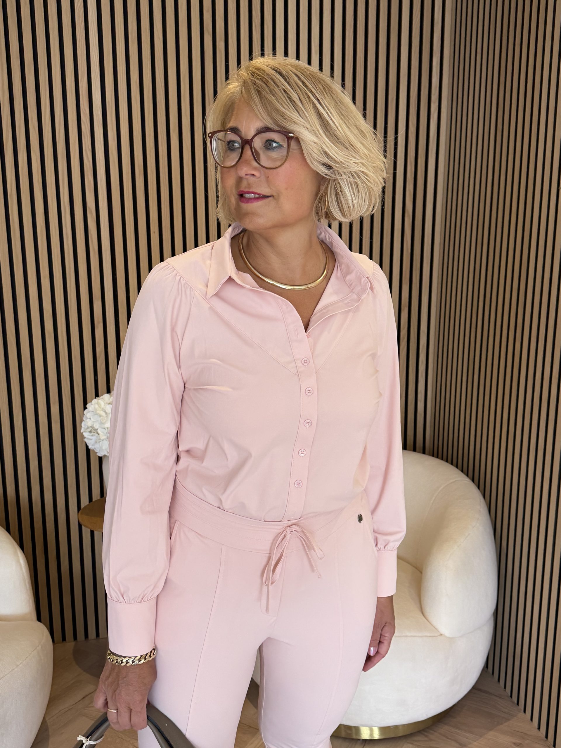 Triple Nine - Blouse Basics Half Moon - Powder Pink