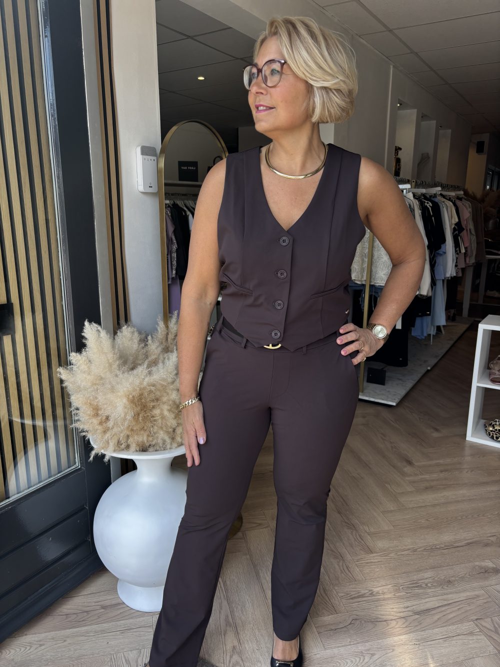 Lady Day - Poppy Flared Travel - Dark brown