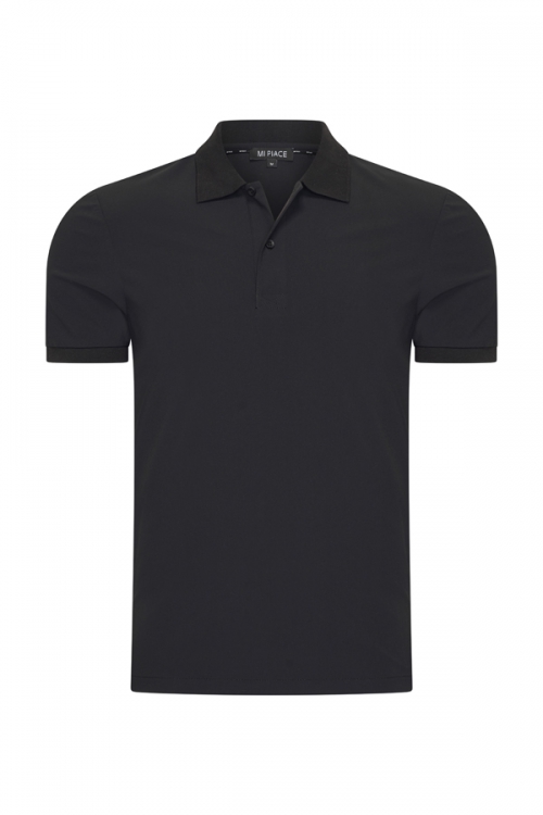 Mi Piace Heren - Men Polo Shirt - Black