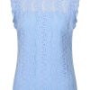 Mi Piace - Top Mouwloos Kant - Lavender Blue