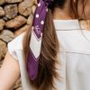 &Co Woman - Dot Scarf - Plum