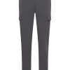 Mi Piace Heren - Men Trousers Straight Cargo - Dark Grey
