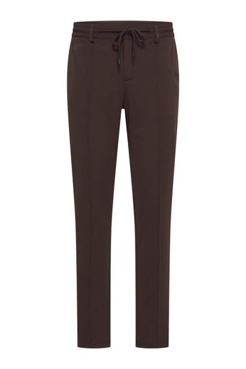 Mi Piace Heren - Men Trousers Pintuck Seam - Espresso