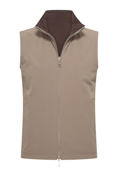 Mi Piace Heren - Men Gilet Reversible - Falcon/ Espresso