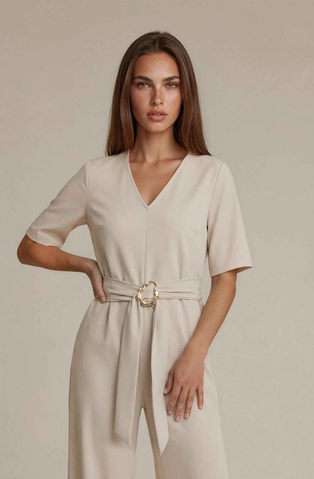 Triple Nine – Jumpsuit short sleeves v neck with zip – Kit